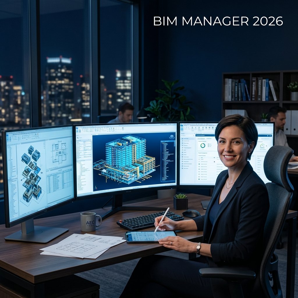 Arquitecto trabajando con software BIM Revit en pantalla