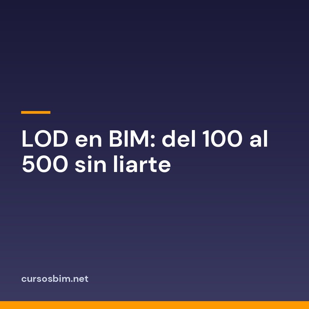 LOD en BIM: del 100 al 500 sin liarte